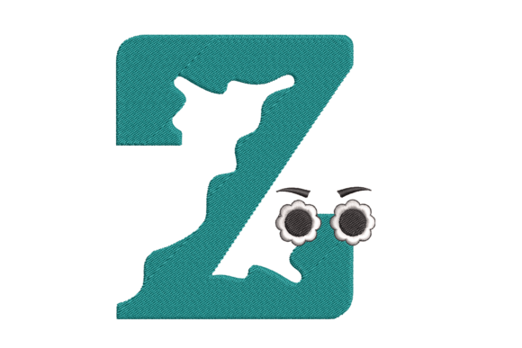 Alphabet Letter Z for Holiday Embroidery