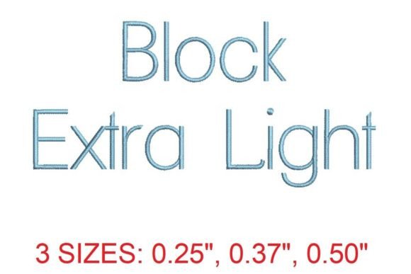 Block Extra Light Embroidery Font Review