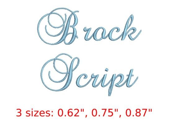 Brock Script Font Review for Holiday Embroidery