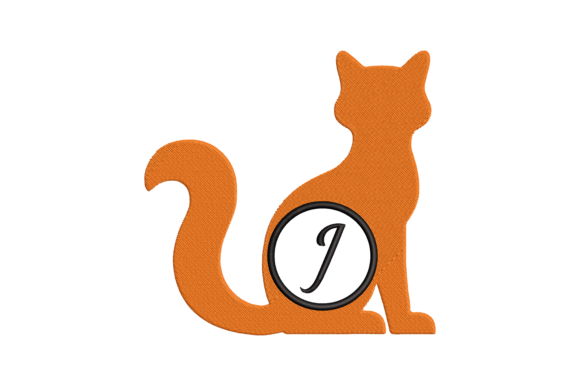 Cat Letter I: A Personalized Embroidery Design