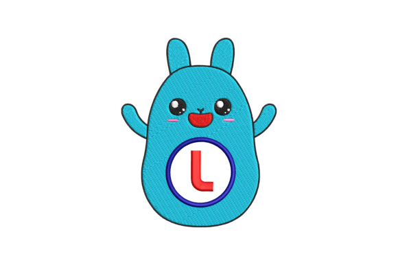 Cute Rabbit Letter L