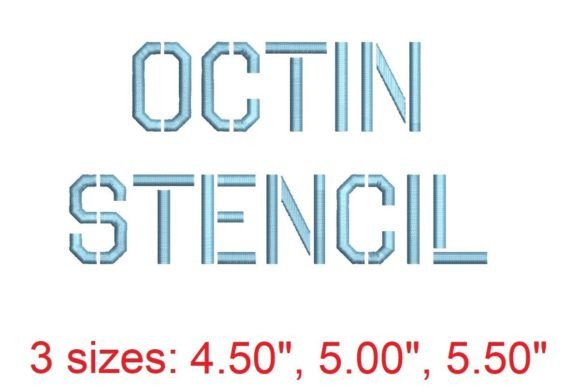 Octin Stencil Embroidery Font Review
