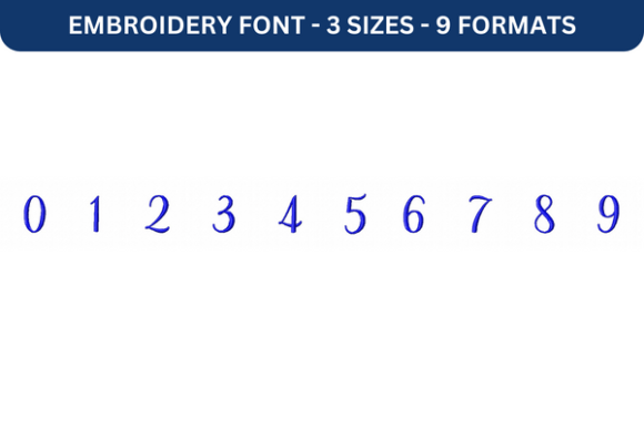 Rose of Baltimore Font Number 0 to 9
