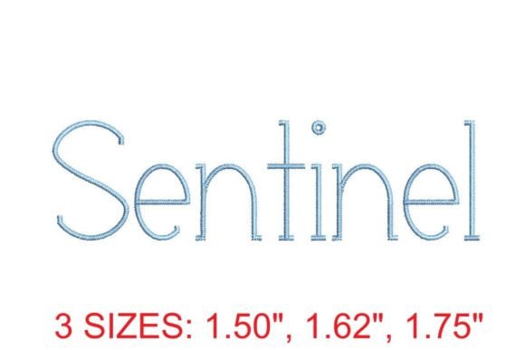 Sentinel Font: Elegant Embroidery for Personalized Gifts