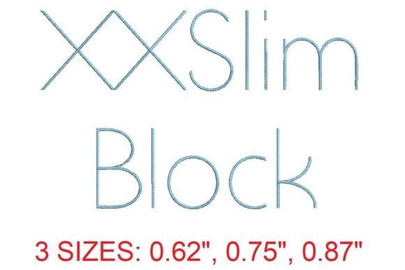 XXSlim Block Embroidery Font Review